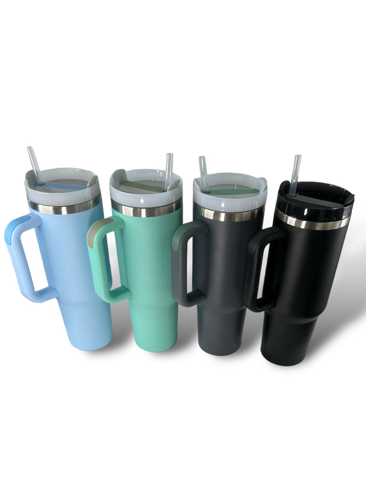 1.2l 40oz tumbler stainless steel double wall insulated blue and teal black grey