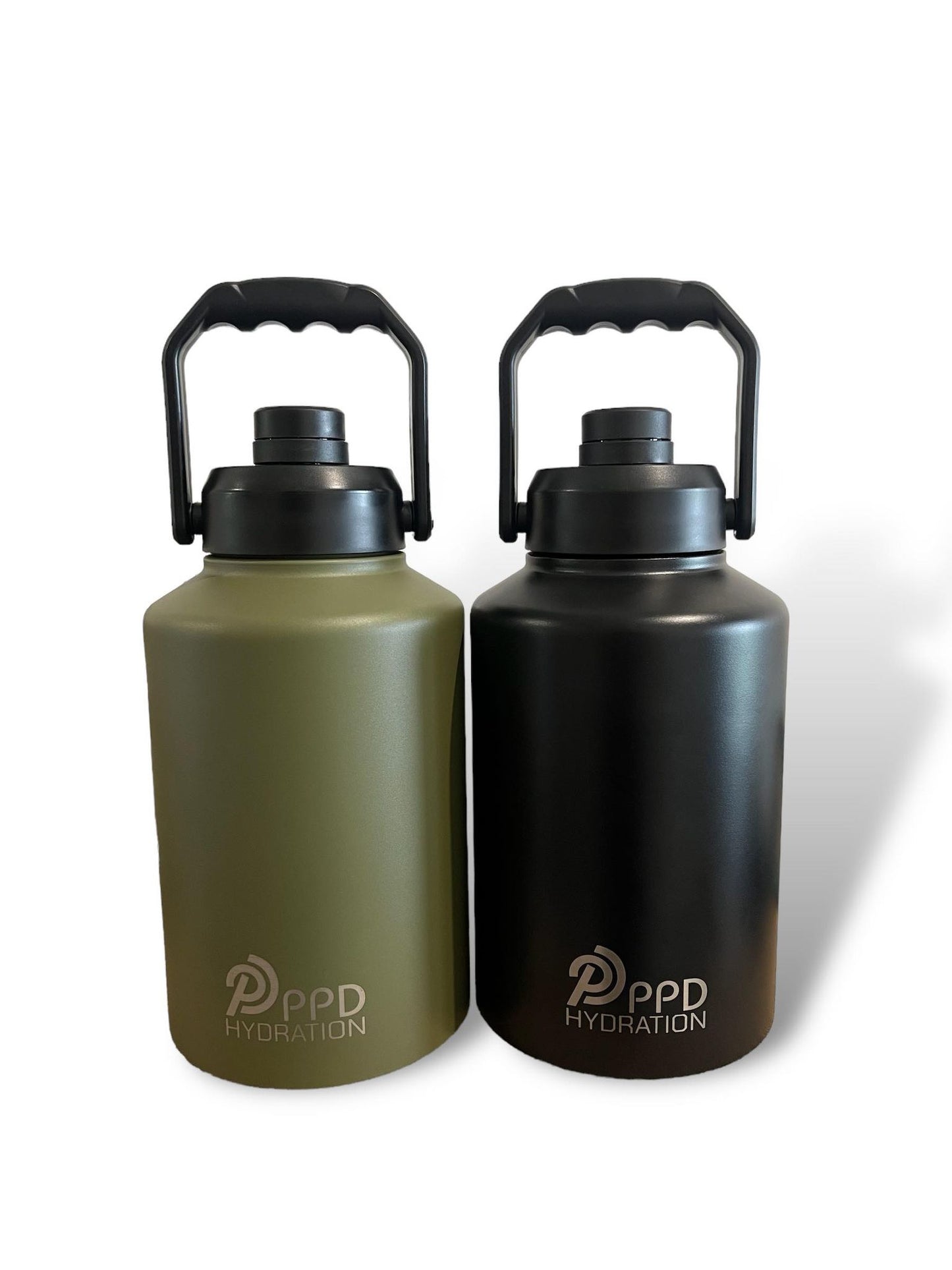 1 gallon 3.7L water bottle stainless steel double wall insulated green black