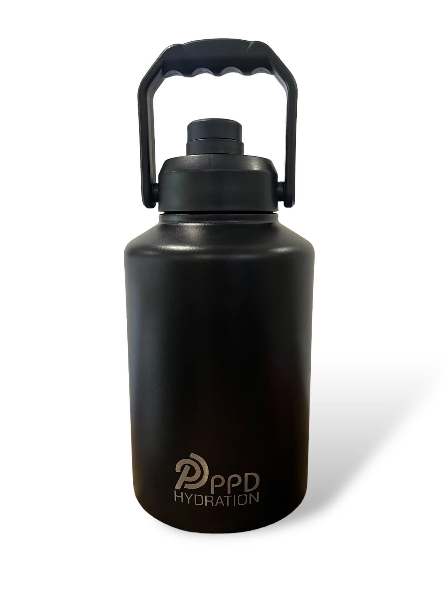 3.7L 1 gallon water bottle stainless steel double wall insulated black