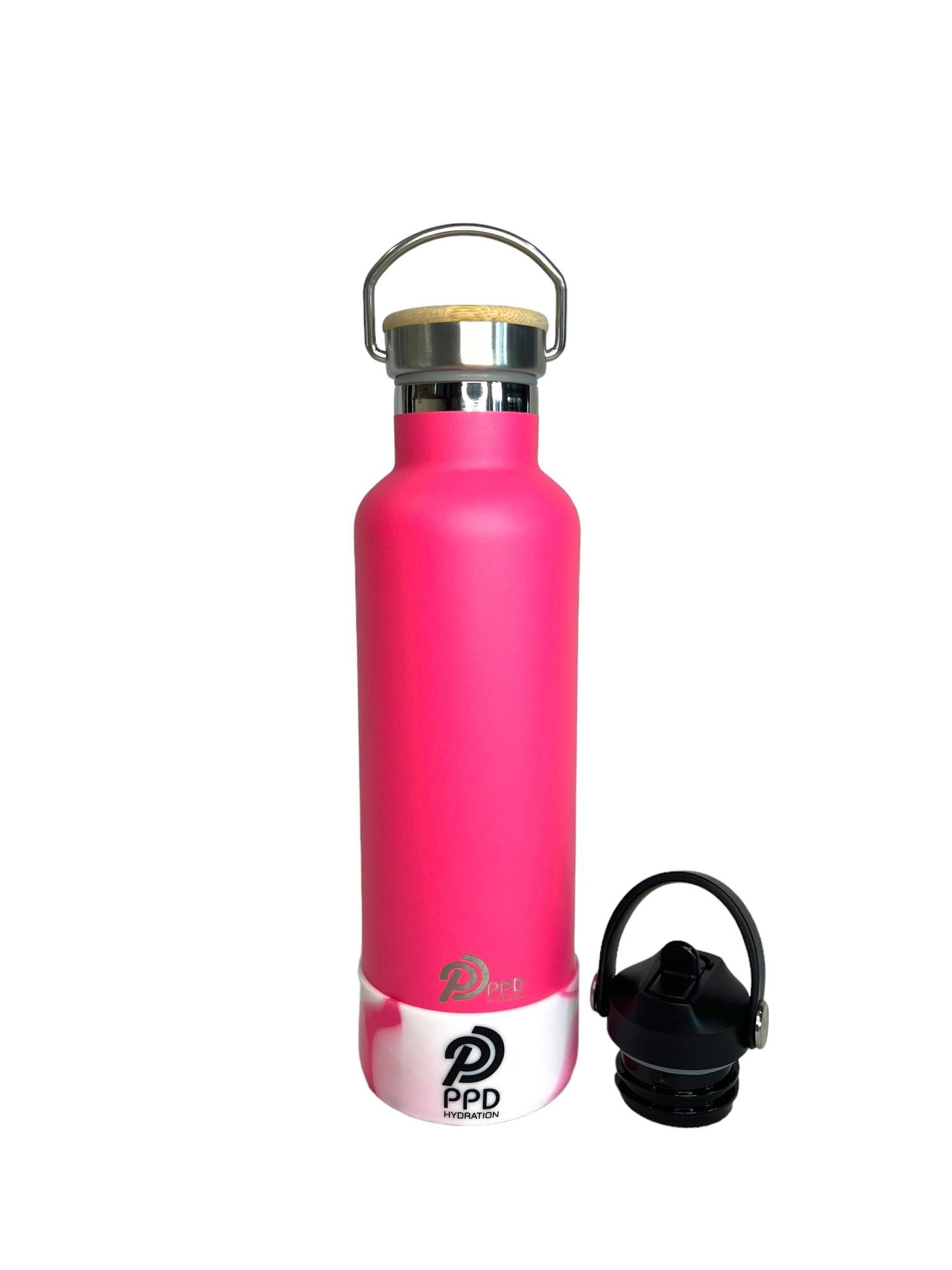 750ml 24oz hot pink stainless steel insulated water bottle