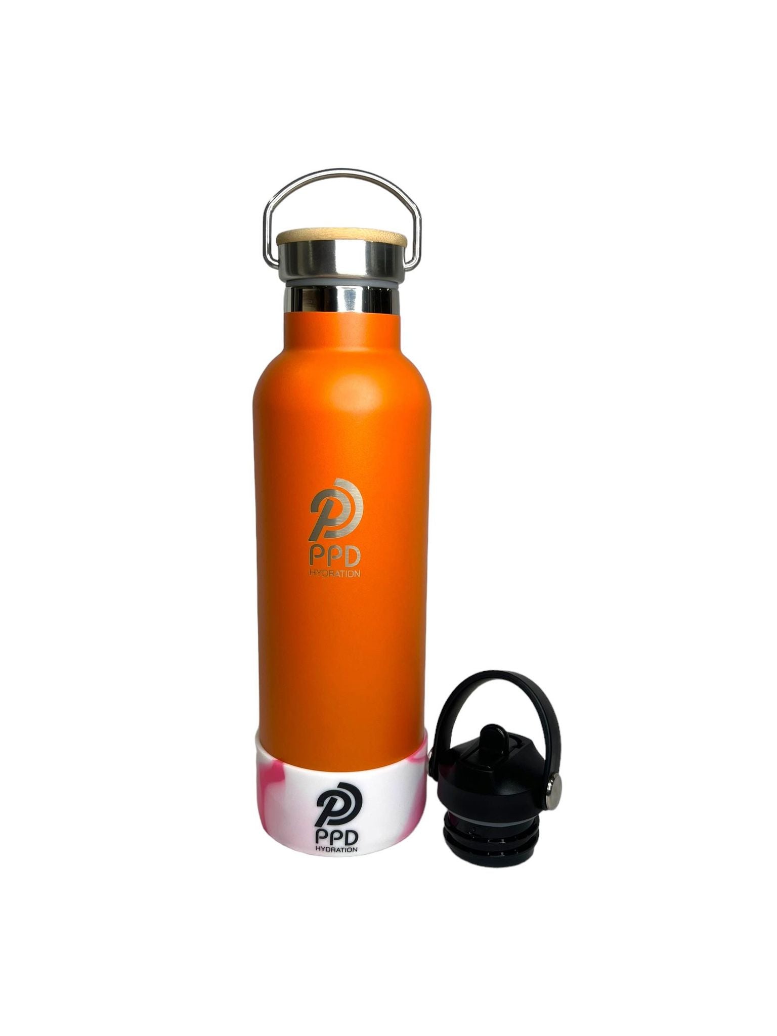 750ml 24oz orange stainless steel insulated water bottle
