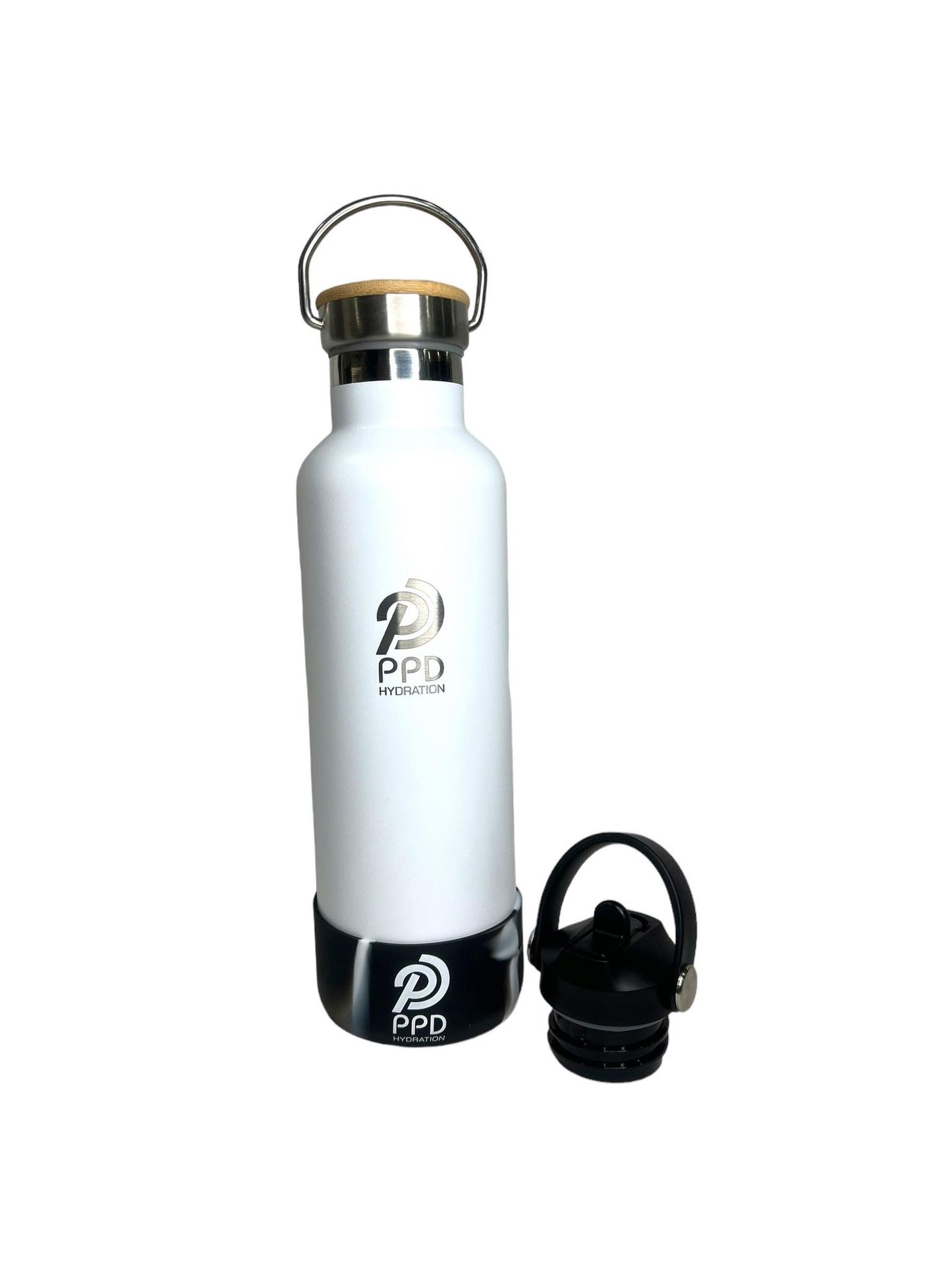 750ml 24oz white stainless steel insulated water bottle