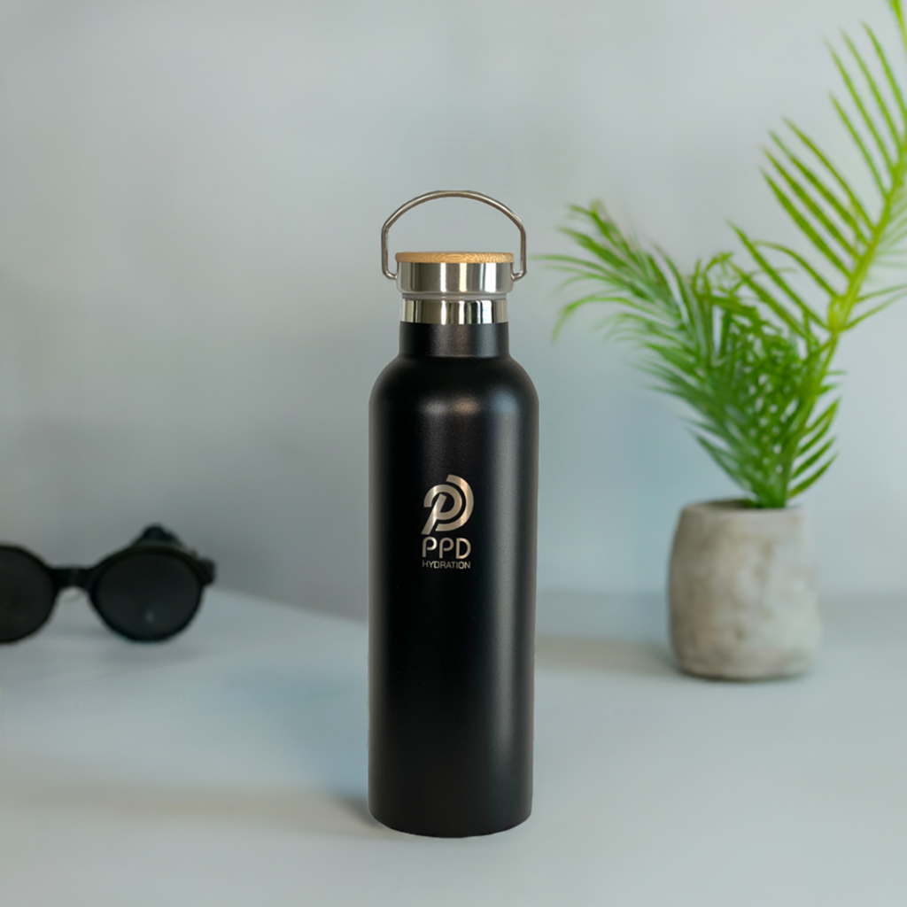 750ml Water Bottle - Black (25oz)