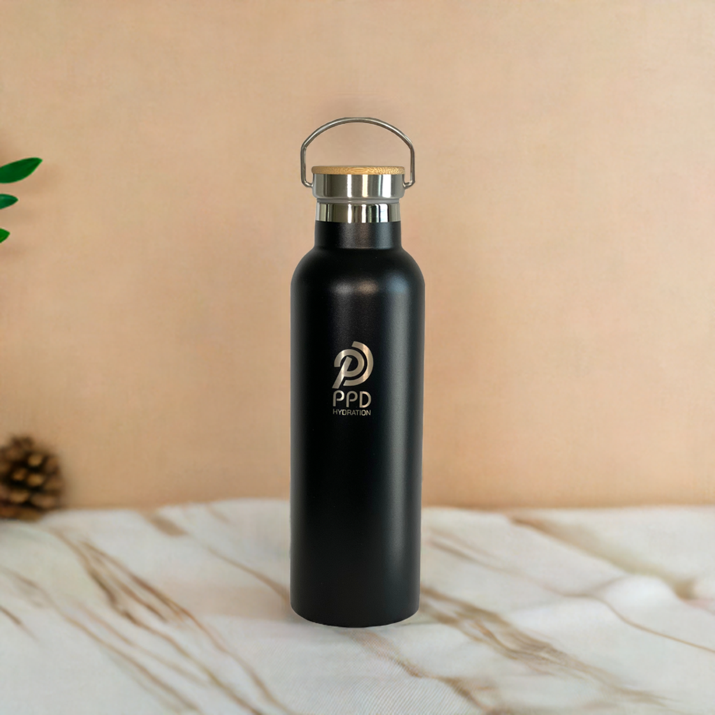 750ml Water Bottle - Black (25oz)