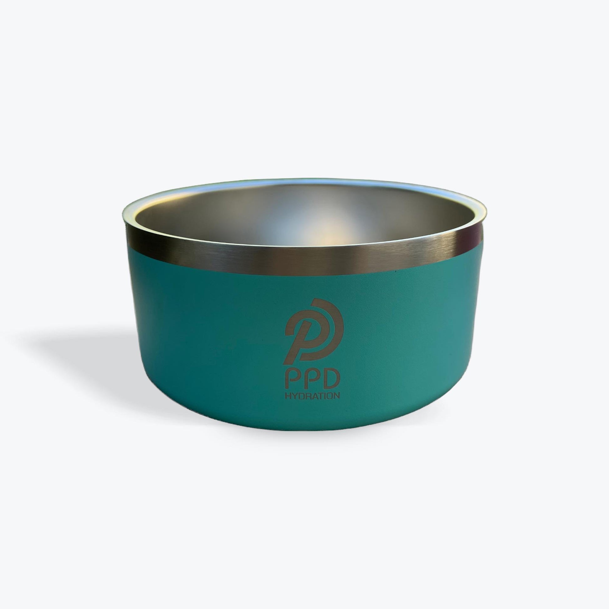 teal pet bowl stainless steel double wall insulated 